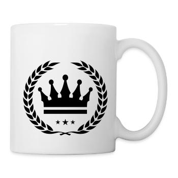 krone kranz symbol - Tasse - Weiß - Rechts