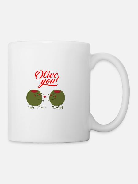 Olive you - Tasse - Weiß