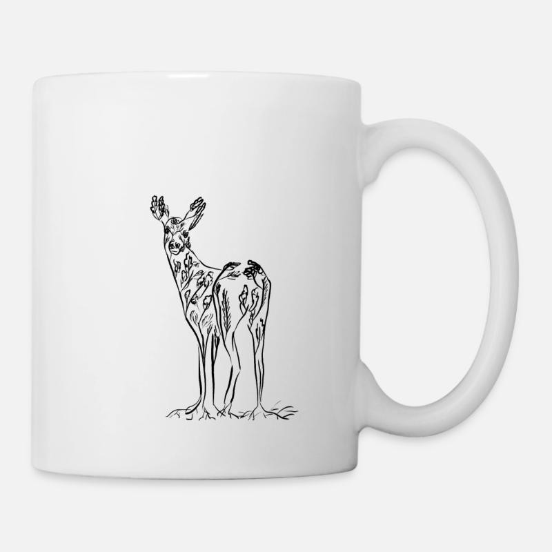 Acorn cerf noir - Mug blanc - blanc