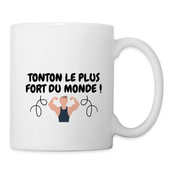 Tonton le plus fort du monde - Mug blanc - blanc - Droite