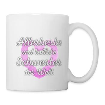 Allerbeste Schwester der Welt - Tasse - Weiß - Rechts