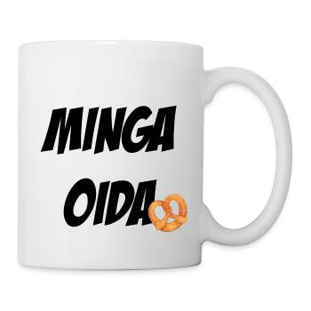 Minga oida - München - Brezel - Tasse - Weiß - Rechts