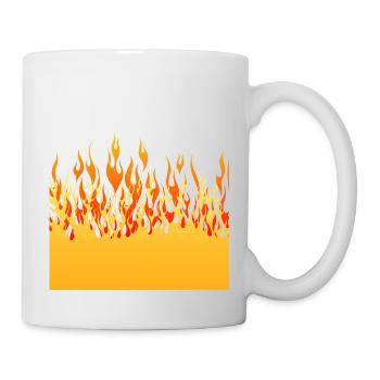fire flame flame wall - Mug - white - Right