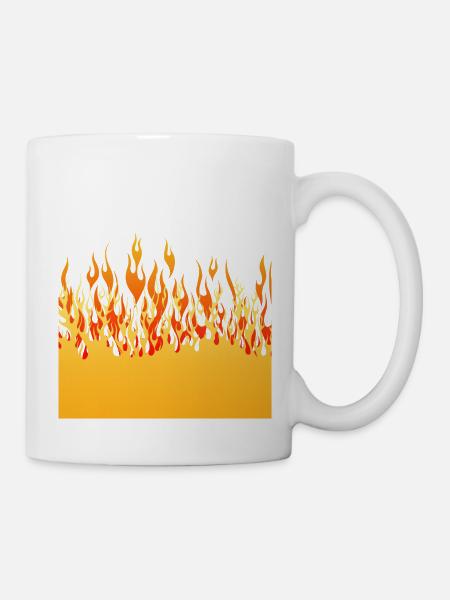 Feuer Flamme Flamme Wand - Tasse - Weiß