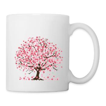 Cherry Blossom tree and petals - Mug - white - Right