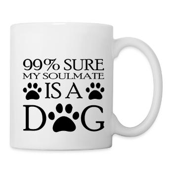 Chien chien - Mug blanc - blanc - Droite