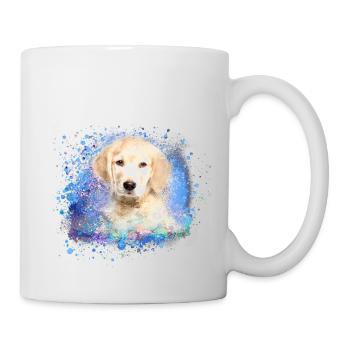 Labrador,Hund, Illustration,welpe,golden retriever - Tasse - Weiß - Rechts
