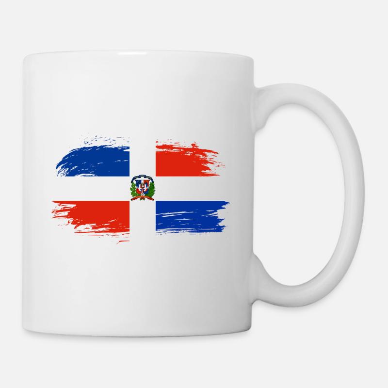 Drapeau drapeau République dominicaine - Mug blanc - blanc