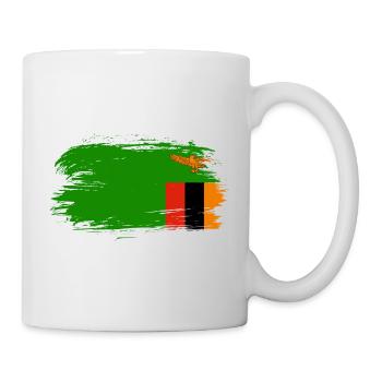 Sambia Flagge Fahne - Tasse - Weiß - Rechts