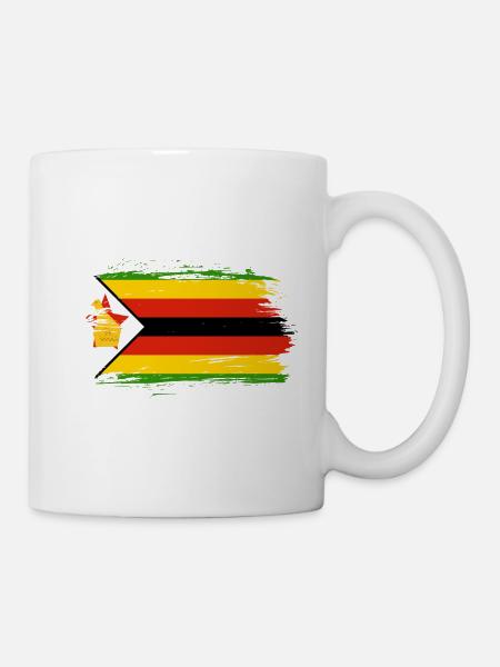 Zimbabwe flag banner - Mug - white