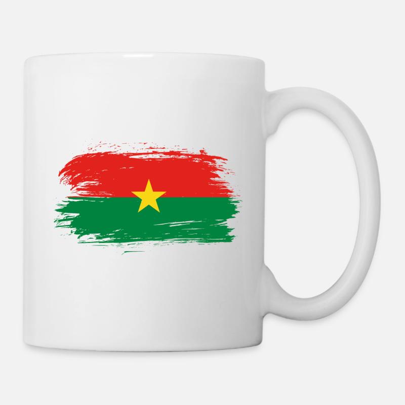 Drapeau du Burkina Faso drapeau - Mug blanc - blanc