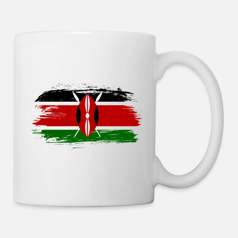 Drapeau du Kenya drapeau - Mug blanc - blanc