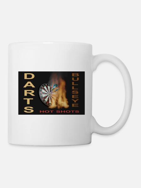 Darts, Dart, Darten, Pfeile, Dartscheibe,dartboard - Tasse - Weiß