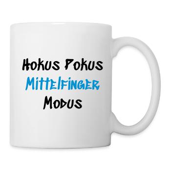 Hokus Pokus Mittelfinger - Tasse - Weiß - Rechts
