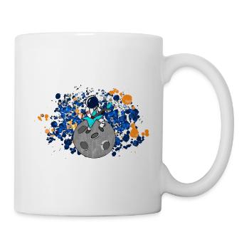 Astronaut with guitar space space music - Mug - white - Right