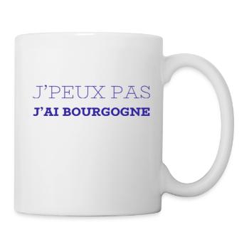 J'peux pas j'ai Bourgogne (bleu) - Mug blanc - blanc - Droite