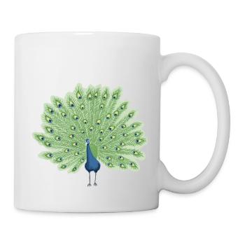 Peacock in blue and green - Mug - white - Right