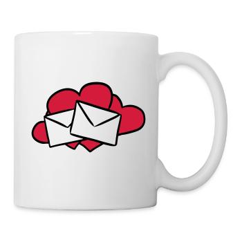 Liebesbrief love letter lettre d'amour Geschenk - Tasse - Weiß - Rechts