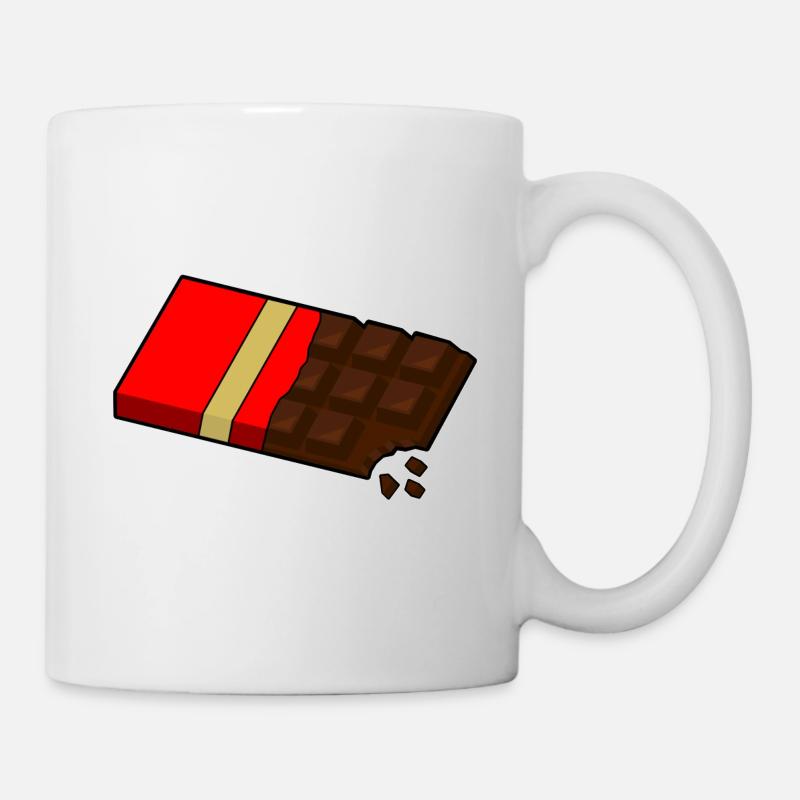 Schokoladentafel - Tasse - Weiß