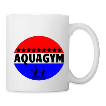 AQUAGYM Silhouetten (schwarz, Halbkreise) - Tasse - Weiß - Rechts