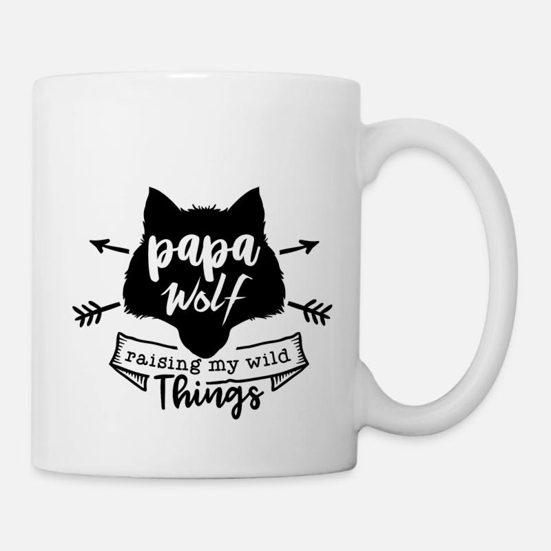 Papawolf - Tasse - Weiß