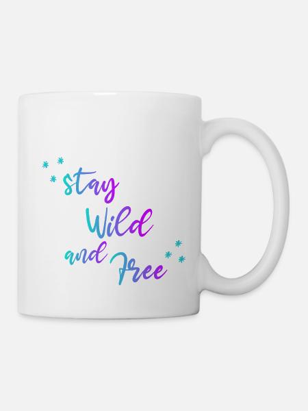WILD FREE GRADIENT BLUE PURPLE - Tasse - Weiß