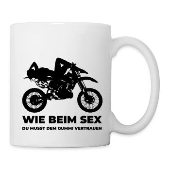 Motorrad Cross Sex - Tasse - Weiß - Rechts