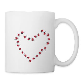 Marienkäfer Glück Coccinelle - Mug blanc - blanc - Droite