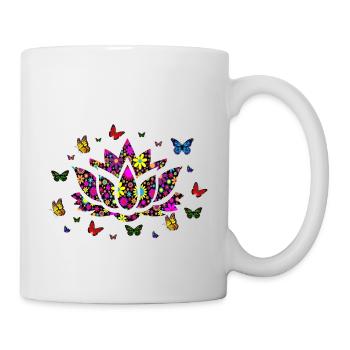 Lotus Flower, Lotus flower t shirts, Lotus Hoodies - Mug - white - Right
