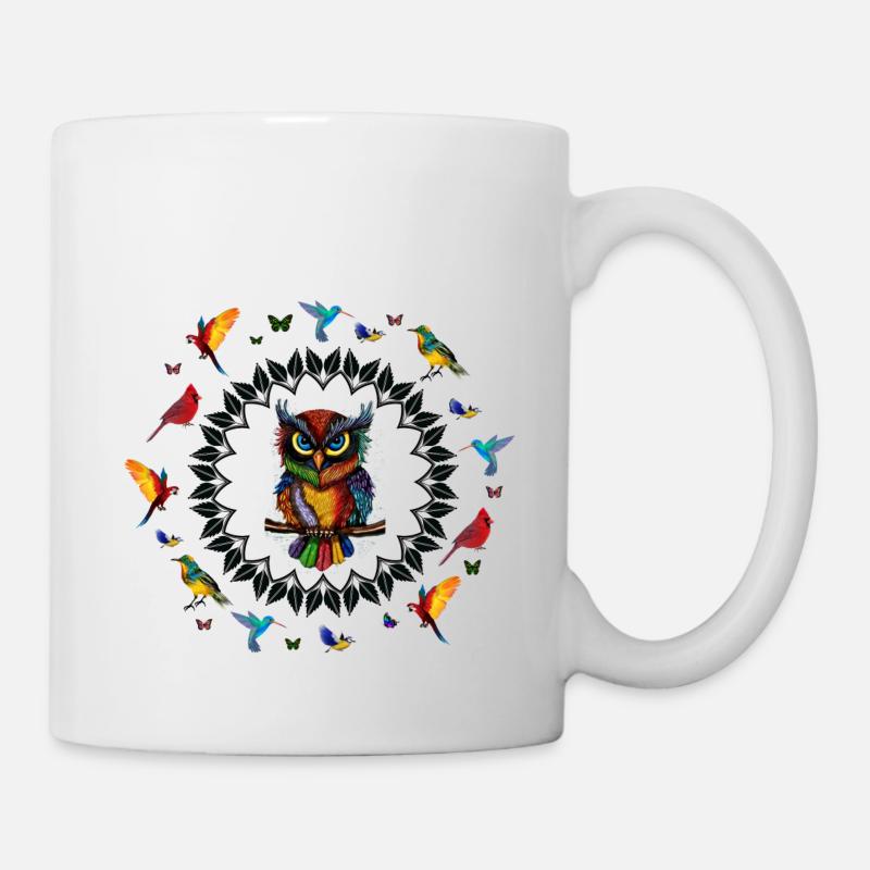 Ich liebe Eulen, Eulen, Eule Hoodies, Eule-T-Shirts, Funn - Tasse - Weiß
