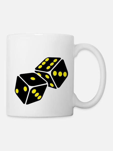 würfel - Tasse - Weiß