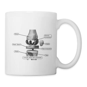 Composants du genou - Mug blanc - blanc - Droite