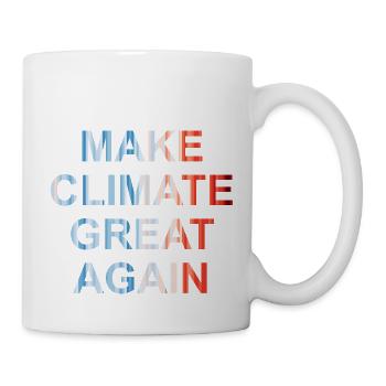 Make climate great again - Tasse - Weiß - Rechts