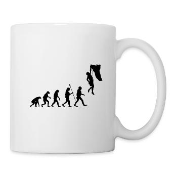 Evolution Klettern Bouldern Climbing Bergsteigen - Tasse - Weiß - Rechts