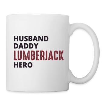 Bûcheron Papa Axe Tree Woodworker Chainsaw Logger - Mug blanc - blanc - Droite