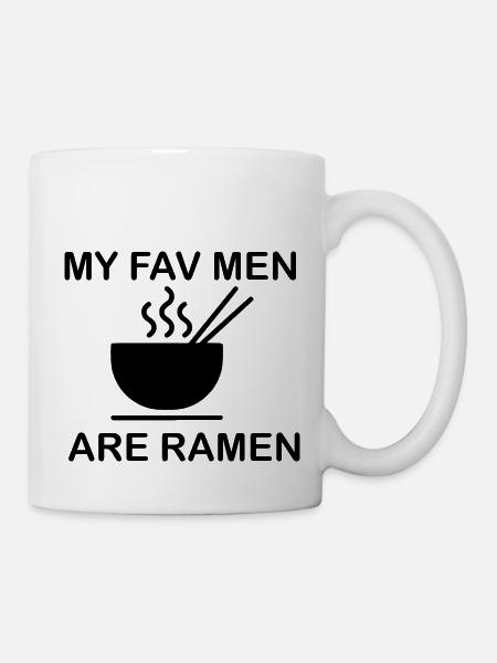RAMEN My fav men lustiger Spruch - Mug blanc - blanc