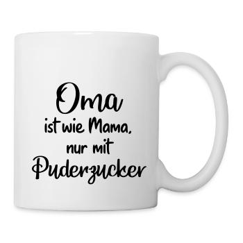 Oma Puderzucker - Tasse - Weiß - Rechts