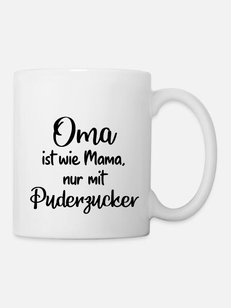 Oma Puderzucker - Tasse - Weiß