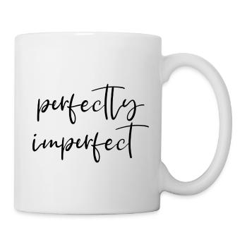 perfect imperfect English saying Perfect - Mug - white - Right