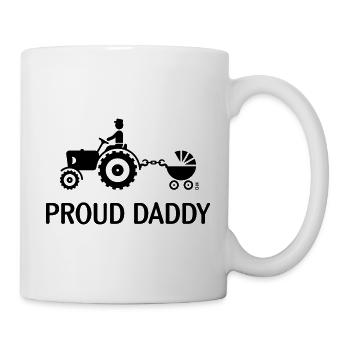 Proud Daddy (Tractor Driver & Pushchair) - Mug - white - Right