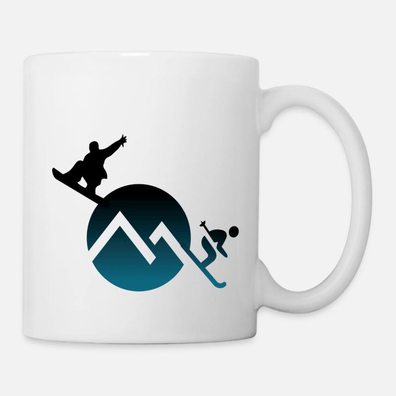 Entre snow et ski - Mug blanc - blanc