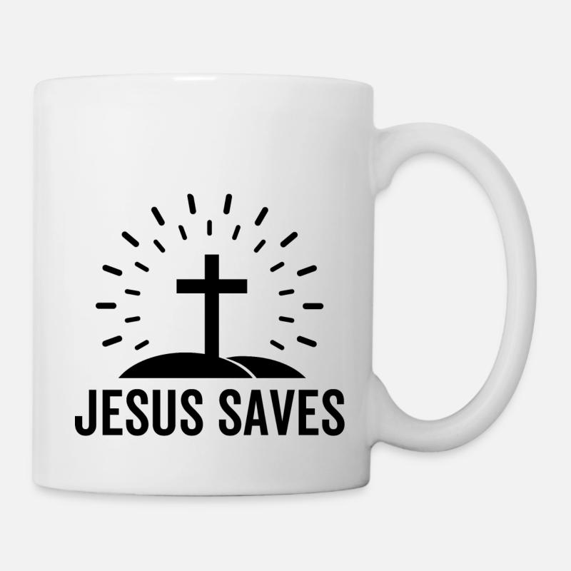 Jesus Saves - Mug - white
