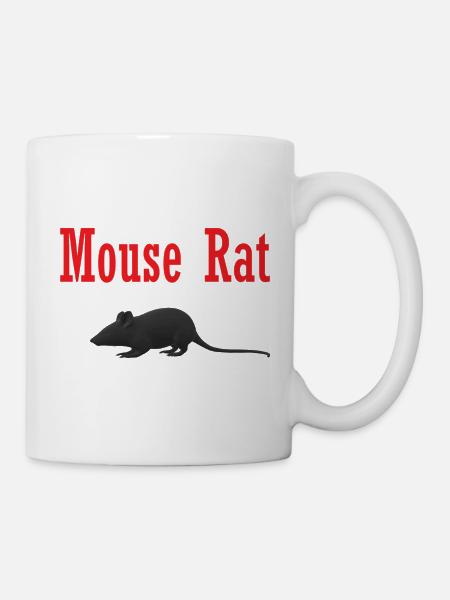 Logo de bande de rat de souris - nouveauté de parcs et de loisirs - Mug blanc - blanc