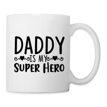 Daddy ist mein Superheld - Tasse - Weiß - Rechts