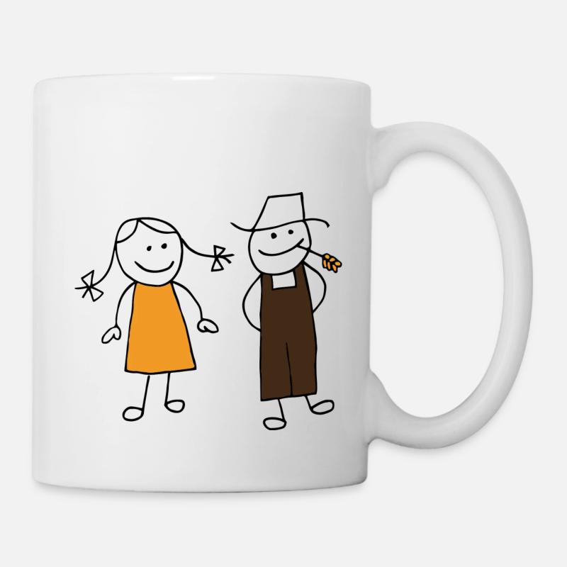 meinbauer Strichmännchen - Tasse - Weiß