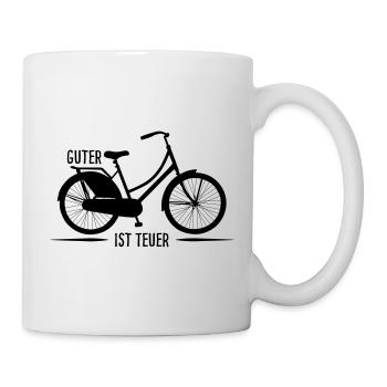 Guter Rad ist teuer - Tasse - Weiß - Rechts