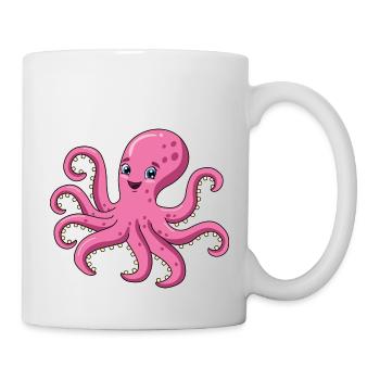 Octopus Cartoon - Mug - white - Right
