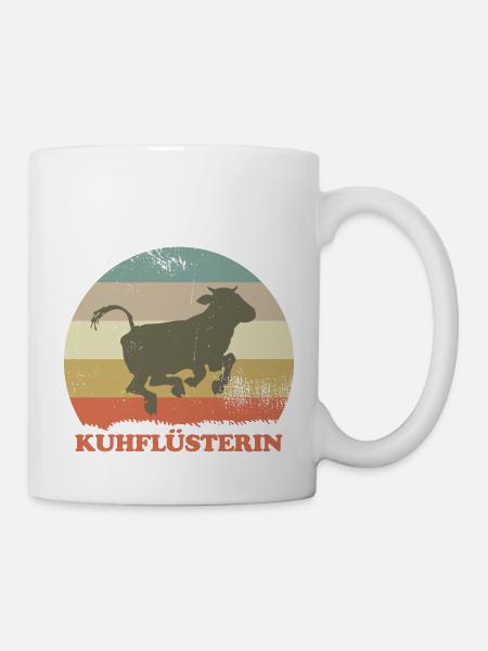 Kuhflüsterin Landwirtin Viehwirtin Bäuerin - Tasse - Weiß