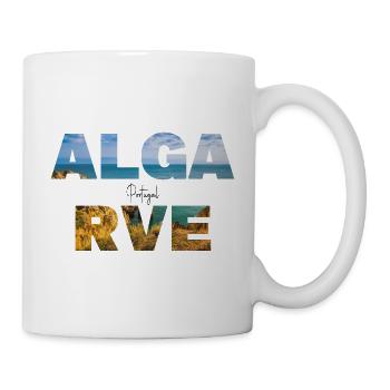 Algarve Lettering with Ocean Landscape Fill - Mug - white - Right