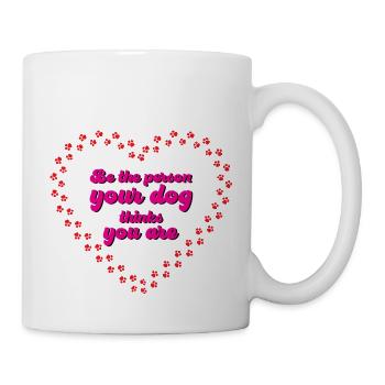 Lustiges Deutscher Schäferhund Motiv mit Spruch - Tasse - Weiß - Rechts